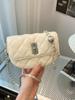 Internet Celebrante Explosivo plateado Bolso de Silla de Montar 2024 Nuevo Estilo Estilo Chanel Moda Diamante Acolchado Cadena Bolso Versátil Hombro Cruzado