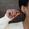 Pendientes de plata S925 con forma de tigre rojo, elegantes y de alta calidad, con forma de aguja, nuevos pendientes del zodiaco 2023.