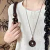 Nuevo Collar de Perlas de Cerámica en Nuevo Estilo Chino para Mujer, Estilo Étnico de Lujo Ligero de Nicho, Accesorio de Cadena para Suéter de Verano de Gama Alta