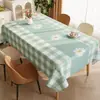 Toalha de Mesa Xadrez Minimalista, Lavável, Impermeável, à Prova de Óleo, Resistente ao Calor, Capa de Mesa Estilo Ins, Toalha de Mesa Retangular para Mesa de Jantar, Jogo Americano para Mesa de Centro
