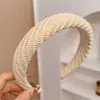 Diadema de Esponja Marrón para Niñas, de Ala Ancha, de Alta Gama, Diadema de Moda para Lavarse la Cara, Pinza para el Cabello de Alta Presión Craneal
