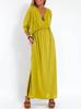 Vestido Curto de Verão 2026 Novo Moda Europeia e Americana Transfronteiriça Cor Sólida Cintura Alta Fenda Manga Curta para Sites Independentes e Aliexpress