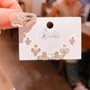 Star Elegant Zircon Explosions Aretes Pequeños Tres Pares Simples Aguja de Plata Estilo Coreano Fresco Estilo Coreano Set de 6 Piezas Aretes