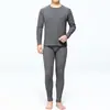 Conjunto de roupa íntima térmica dupla face com autocalefação e temperatura constante, conjunto de roupa íntima térmica de outono e inverno para homens
