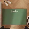 Felpudo de Bucle de Seda con Letras Minimalistas Creativas Transfronterizo para Puerta de Entrada, Antideslizante de PVC, Personalizable, Resistente al Desgaste