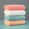 Paño de Limpieza de Doble Cara con Patrón de Piña, Felpa de Coral, Sin Pelusa, Toalla de Mano Absorbente, Paño de Cocina de Color Liso, Trapo Perezoso Colgable
