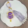 Produto Acabado: Patrimônio Cultural Imaterial Estilo Chinês Bordado Brocado Song Gato da Sorte Pingente Charme de Bolsa Pendente para Carro Pingente Dupla Face Decoração Brocado Song