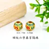 Cuentas Redondas con Agujero Grande Esmalte Cloisonné Chapadas en Oro Duraderas Cuentas Espaciadoras para Pulsera Collar DIY Accesorios de Ropa