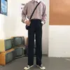 Pantalones de Pierna Ancha Rectos Estilo Old Money para Hombre Otoño Modernos Holgados Versátiles Caída Gama Alta Commute Casual Pantalones Modernos