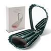 Set de 5 Pinceles con Estuche Espejo, Set de Pinceles Forma de Concha, Conveniente Set de Herramientas Mini de Maquillaje, Set de Pinceles de Maquillaje