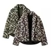 Ropa Europea y Americana para Mujer Transfronteriza AliExpress Venta Caliente Chaqueta con Estampado de Leopardo en Dos Colores