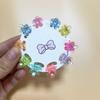 Pacote com 10 Mini Presilhas de Garra Coloridas Candy Presilhas de Cabelo com Glitter de Estrela Presilhas para Franja Grampos de Cabelo Presilhas para Tranças Presilhas de Cabelo Infantis Desenho Animado