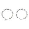 Pendientes de aro de plata rotos Super Flash para mujer, ligeros, lujosos, con diseño de nicho, elegantes y avanzados, pendientes explosivos de moda para mujer.