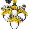 Decoração de Ano Novo 2027 Faixa de Cabelo Preto e Dourado Tema de Ano Novo Atmosfera de Festa Adereços para Fotos Caixa de Presente Faixa Colorida de Letras