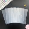 Carpeta separadora translúcida A5 con 6 agujeros, universal, para clasificar páginas, planificar el tiempo, con adhesivo de índice extraíble.