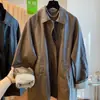 Jaqueta de Couro Versátil e Moderna para Mulheres, Nova Coleção Primavera/Outono 2026 Estilo Coreano Casual High-End Solta Relaxada Trench Coat
