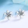 Aretes de copo de nieve de plata esterlina s925 aretes de diamantes versión coreana recomendado explosiones invierno Navidad regalo de cumpleaños venta al por mayor de fábrica