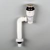 Desagüe horizontal y vertical para lavabo, lavabo, tubo de lavado, baño, fila horizontal, fila recta, cabezal de goma, bajante de doble propósito
