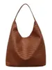 Bolsa de Ombro Tecida com Padrão Retro Transfronteiriça 2026 Nova Tendência de Nicho Bolsa Tote Casual Grande Capacidade Bolsa de Axila