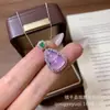 Novos Brincos Pingente de Calcedônia Verde e Branca Natural Estilo Chinês e Pingente de Pulseira com Estilo Nacional e Sensação Elegante