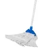 Mopa de hilo de algodón para polvo plana para empujar limpieza mopa de suelo mopa enceradora juego de mopa para el hogar clip de mopa extraíble y lavable mopa