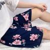 Calças de pijama de algodão e seda femininas, calças finas de verão de algodão artificial, desenho animado, tamanho grande, calças de algodão e seda soltas, calças grandes para casa