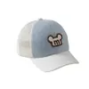 Boné de Baseball Infantil Bordado com Letras, Boné Respirável de Meio Meio-Malha de Verão para Meninos e Meninas, Boné de Bico de Pato para Proteção Solar ao Ar Livre, Transfronteiriço