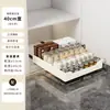 Caixa de armazenamento extraível para armário com trilho deslizante de três seções, prateleira extraível para cozinha, armário profundo tipo gaveta, cesto extraível para espaço estreito para pia