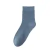 Calcetines de Fibra de Bambú para Hombre Calcetines de Media Pantorrilla Verano Malla Fina Transpirables Deportivos Anti-Olor Absorbentes de Sudor Calcetines Negros de Negocios