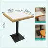 Sofá de Terraza de Montaje en Pared Estilo Restaurante de Té de Hong Kong Mesa y Silla para Restaurante Temático Silla de Madera Maciza para Hotel Comercial