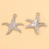 Acessórios de Joia em Aço Inoxidável 304 de Duas Cores, Galvanoplastia com Ouro Real em Forno, Pingente de Vida Marinha, Pingente de Estrela do Mar