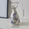Porcelana Azul y Blanca de Jingdezhen Estilo Chino Retro para Entrada Cerámica de Gama Alta Florero Decoración para Arreglos Florales en Casa Exhibición