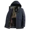 Abrigo de invierno para hombres para papás, chaqueta acolchada de algodón para hombres de mediana edad y mayores, con forro polar para mayor calidez, parka, abrigo de algodón, chaqueta acolchada de algodón