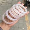 Pulsera de Calcedonia Blanca Natural, Estilo Femenino Luna Blanca, Ágata Rosa Raíz de Loto, Joyería de Moda al por Mayor, Regalos Empresariales, Productos de Jade