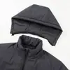 Nova Jaqueta de Algodão Leve com Capuz e Forro de Fleece, Quente, para Outono e Inverno, Venda Quente para Homens, Lazer ao Ar Livre e Esportes