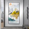 Pintura de paisaje de pasillo versión vertical moderna luz de lujo de alta gama pasillo colgante pintura nuevo estilo chino sala de estar paisaje entrada pasillo mural