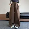 Calça Casual Feminina Primavera e Outono 2026 Nova Casual Menina Estilo Coreano Crianças Médias e Grandes Algodão Roupa de Trabalho Calça de Perna Larga Transfronteiriça