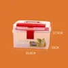 Caja de Almacenamiento de Plástico Portátil Gruesa Grande Caja de Herramientas de Arte Caja de Almacenamiento de Libros Botiquín Caja de Juguetes Venta al por Mayor