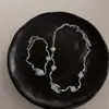 Design Nicho Elegante Colar Curto Pedra da Lua Chama Colar Pulseira Versátil Mulheres