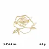 Broche Rosa Vazado, Broche Camélia Exclusivo de Alto Padrão para Mulheres, Broche de Liga para Design de Roupas