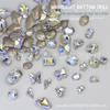 Joias para Nail Art Lua Azul Joias de Diamante Multifacetado Fundo Pontiagudo Coração Torto Diamante Acessórios de Unha Coração Borboleta Diamante de Formato Especial Cristal