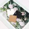 5x 5cm Cartão de Papel Kraft Liso para Brincos Cartão para Brincos Embalagem de Papelão Preto para Joias 100 Logo Hot Stamping