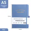 Agenda en inglés transfronteriza Calendario de agenda con correa A5 365 una página al día Manual de planificación Cuaderno planificador