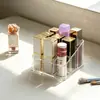 Organizador de exhibición de labiales, caja organizadora para escritorio de niñas, soporte transparente para labiales, estante de almacenamiento para dormitorio, caja organizadora de plástico para cosméticos