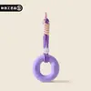 Llavero con anillo de silicona Dopamine, con correa tejida ajustable, entrenador de fuerza de mano para aliviar el estrés, accesorio para entrenamiento de fuerza de mano