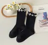 Meias de Renda com Pérolas para Crianças Meia-Calça Média para Meninas Meia-Calça Fina de Princesa para Primavera e Outono Meia-Calça Média de Cor Lisa Retrô para Crianças