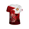 Ropa deportiva casual polinesia brasileña transfronteriza nueva comercio exterior camiseta impresa en 3D cuello redondo manga corta transfronterizo