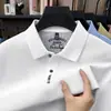 Camisa polo de manga longa 100% algodão para homens, novo estilo de alta qualidade, casual, confortável, macia, respirável, camiseta masculina com gola