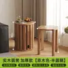 Banqueta de Madeira Maciça para Uso Doméstico, Empilhável com Rodas, Banqueta Empilhável com Armazenamento, Banqueta Reserva para Convidados, Banqueta Redonda Estilo Chinês Novo