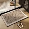 Novo Tapete de Banheiro Estilo Chinês de Terra de Diatomáceas, Tapete de Entrada de Vaso Sanitário, Secagem Rápida, Antiderrapante, Absorvente de Água